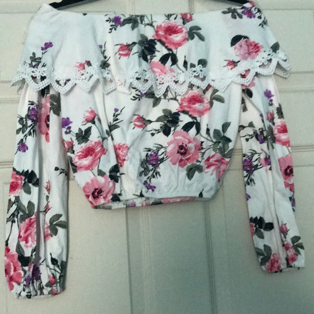 Off the shoulder floral top